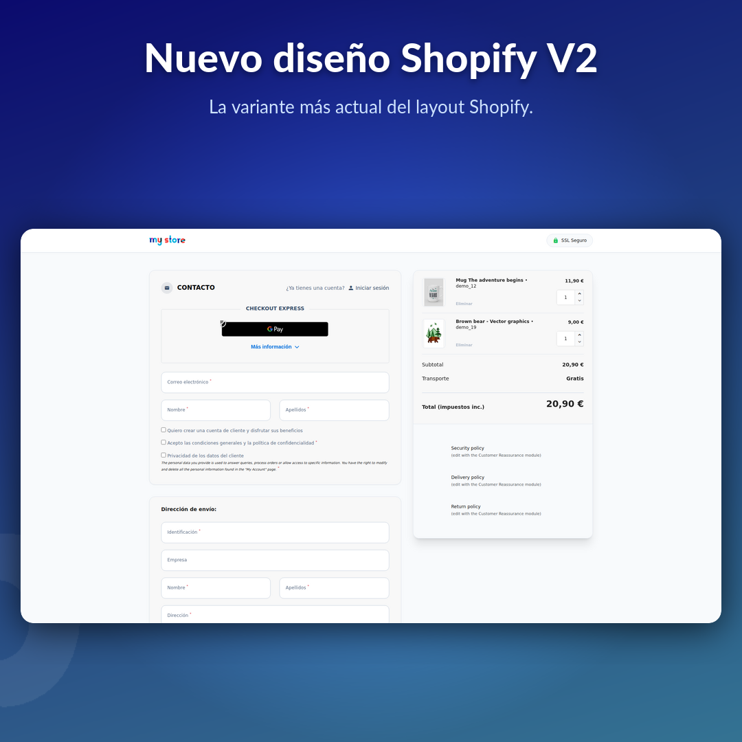 Nuevo diseño Shopify V2