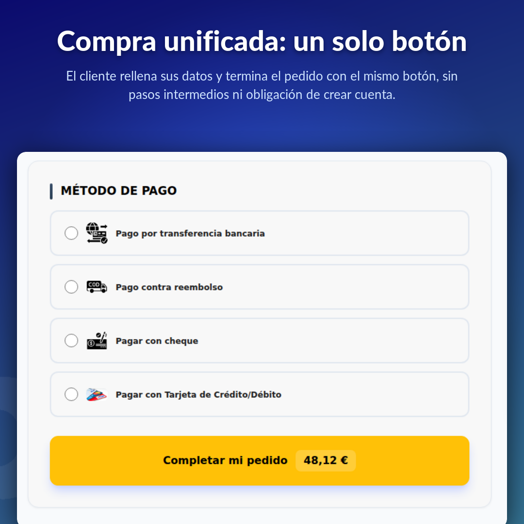 Compra unificada: un solo botón