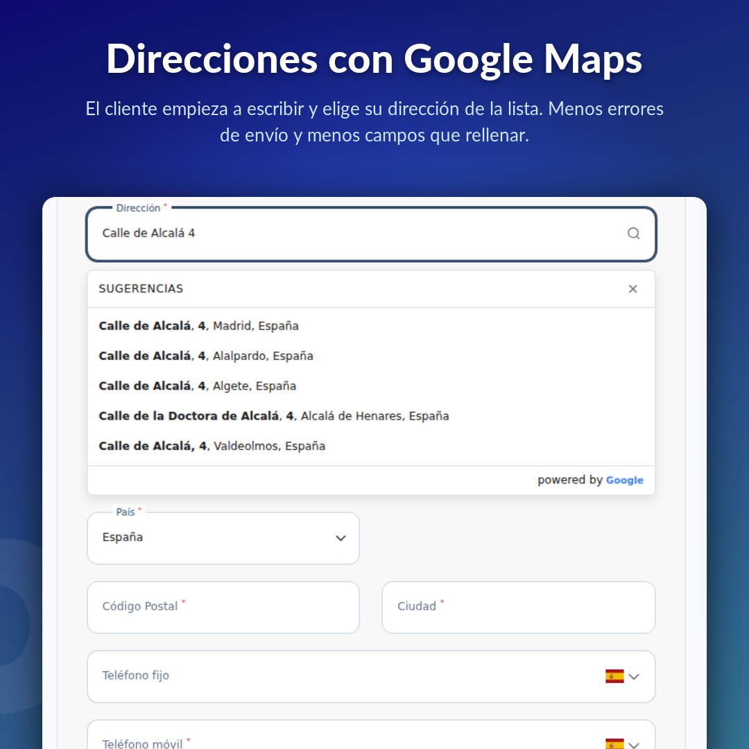 Direcciones con Google Maps