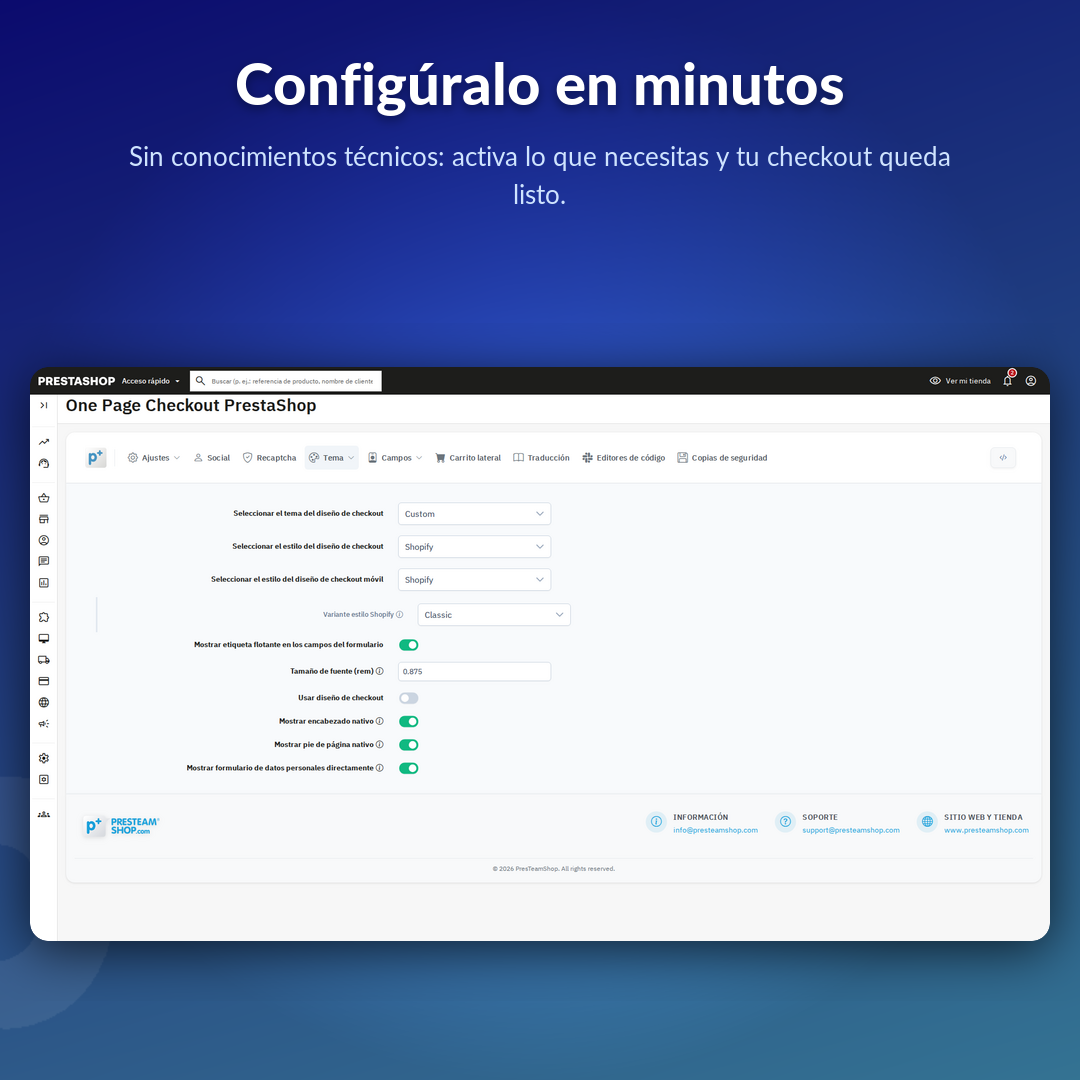 Configúralo en minutos